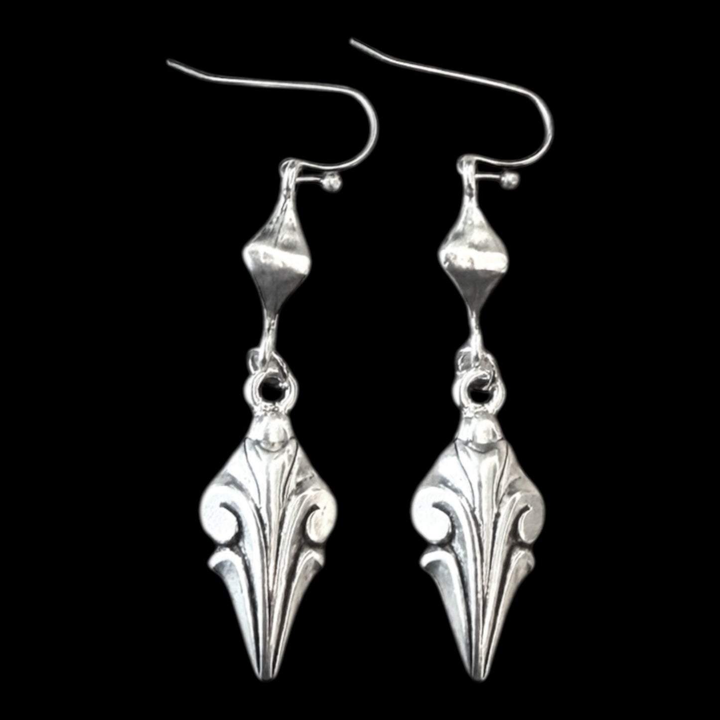 Vintage Reproduction Fleur de Lis Earrings
