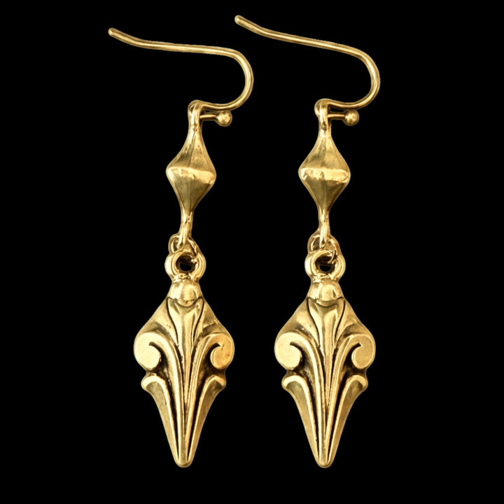 Vintage Reproduction Fleur de Lis Earrings