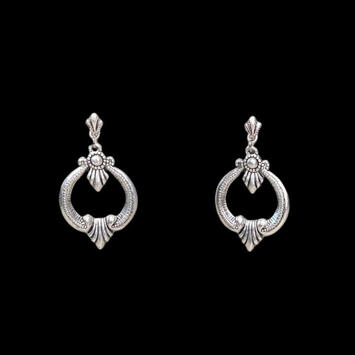 Vintage Reproduction Sterling Plated Dangle Earrings