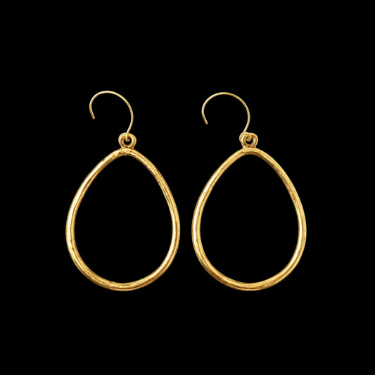 gold plated Repurposed teardrop earring