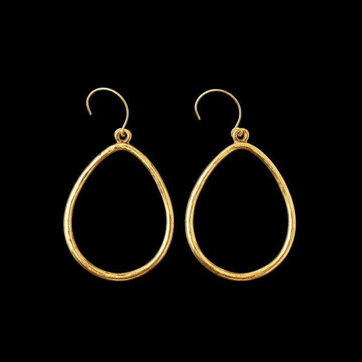 gold plated Repurposed teardrop earring