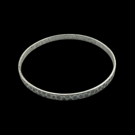 Vintage Hammered Small Silver Bangle