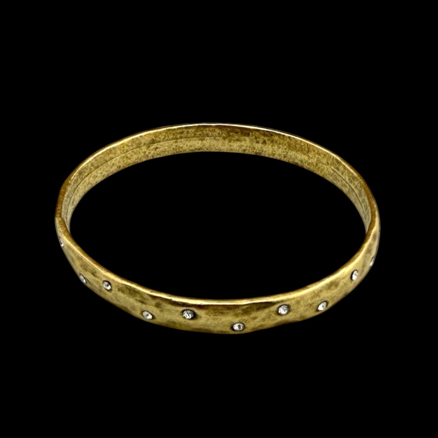 Vintage Gold Plated Bangle with Small Crystals