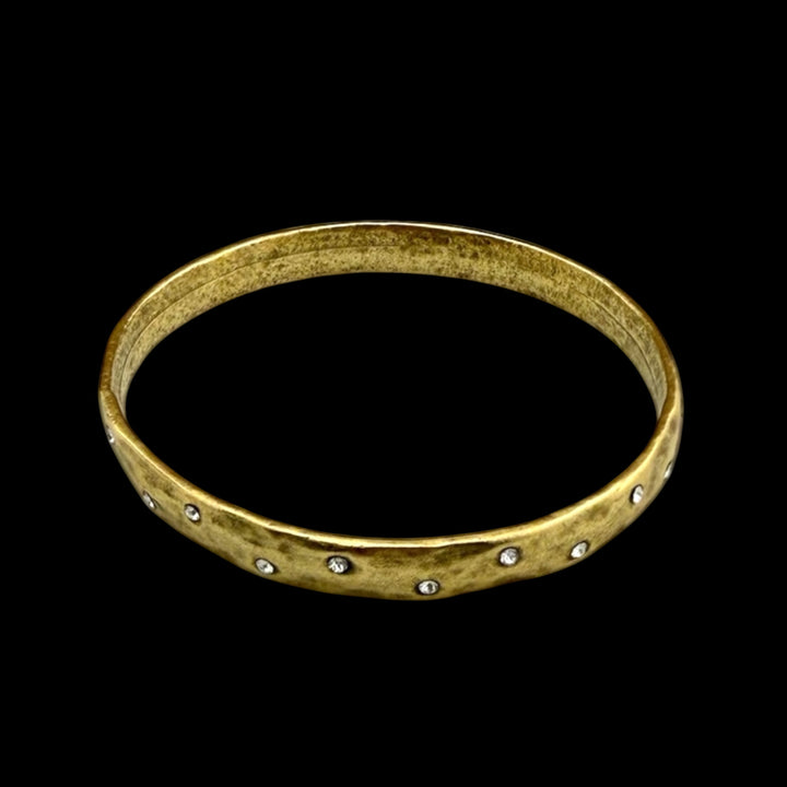 Vintage Gold Plated Bangle with Small Crystals
