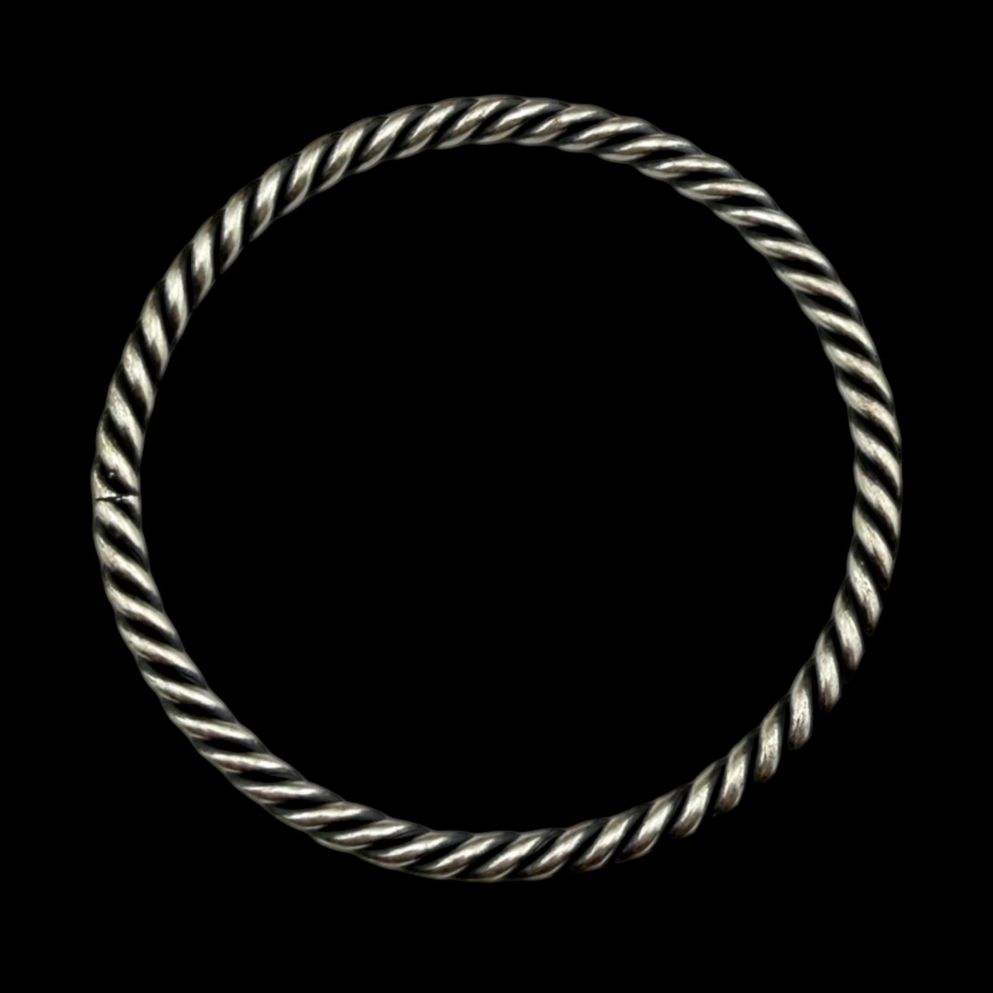 Small Vintage Sterling Plated Reproduction Twist Bracelet