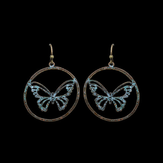 Patina Butterfly Earrings