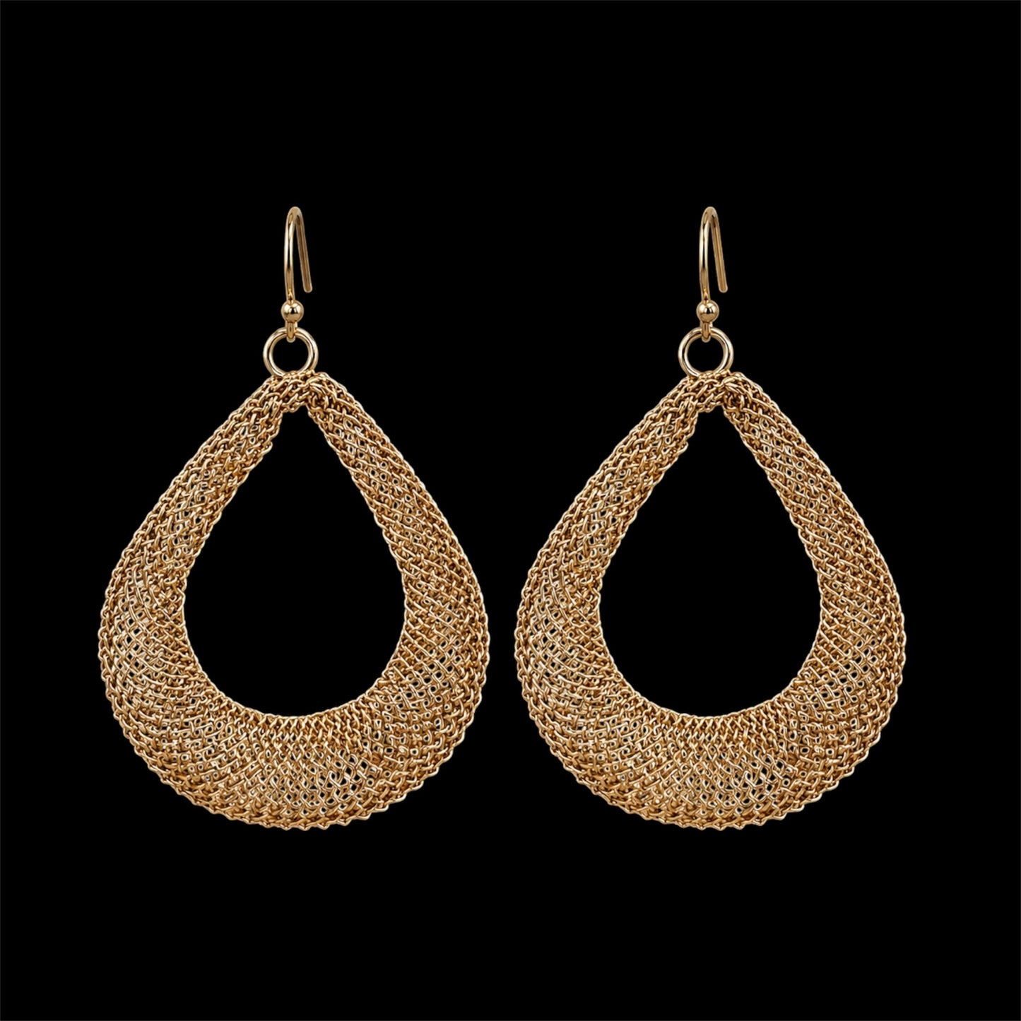 Vintage Mesh Teardrop Earrings