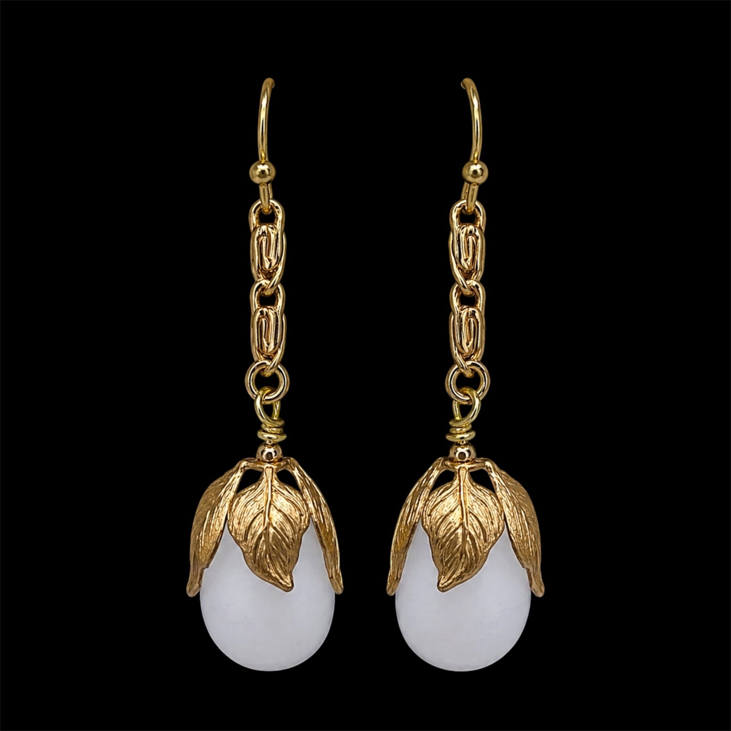 Vintage Frosted Drop Earrings