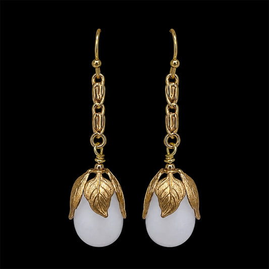 Vintage Frosted Drop Earrings