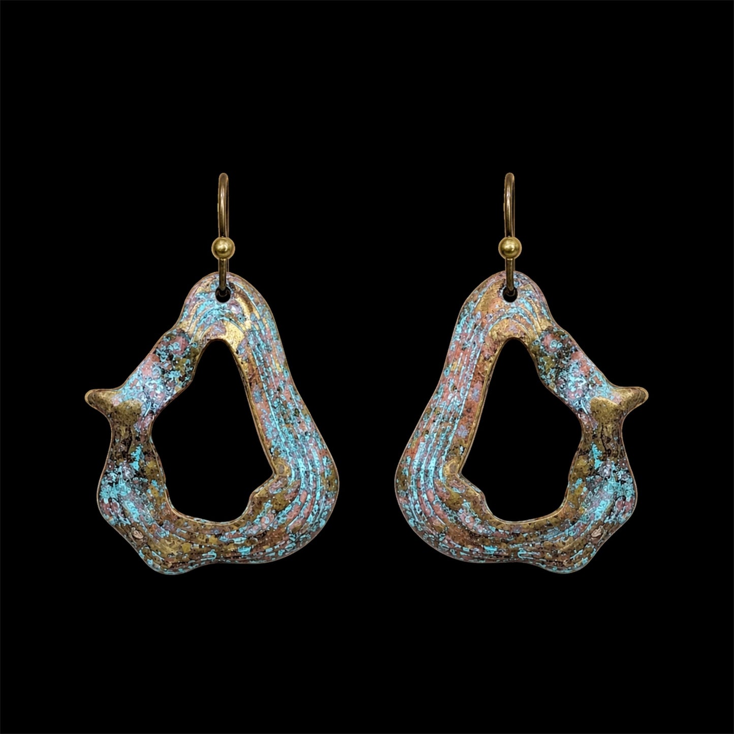Wavy Patina Earrings