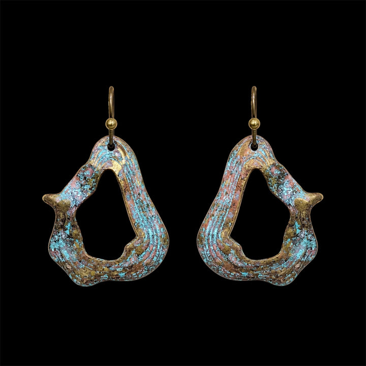 Wavy Patina Earrings