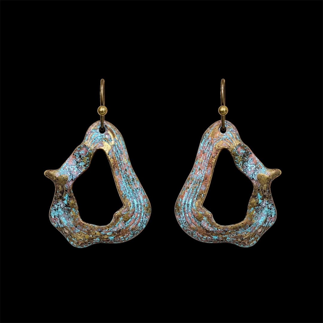 Wavy Patina Earrings