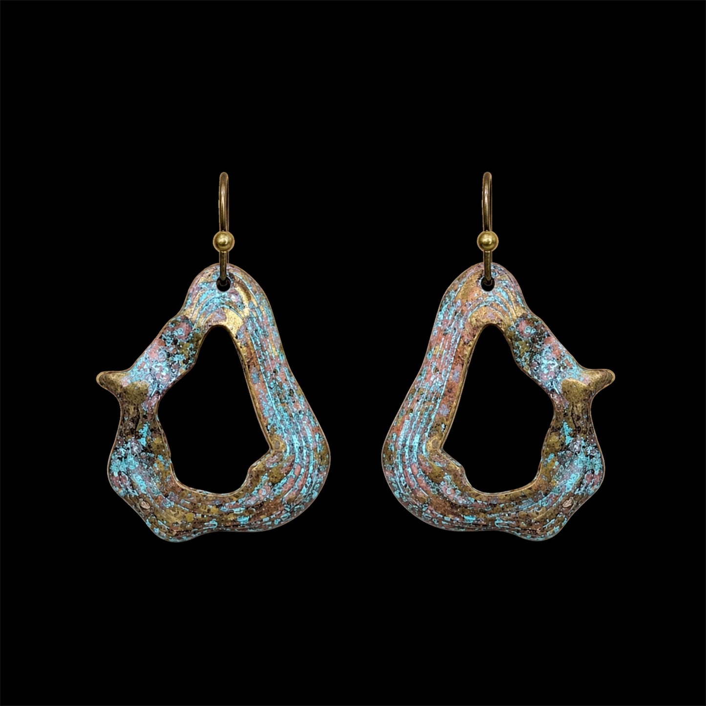 Wavy Patina Earrings