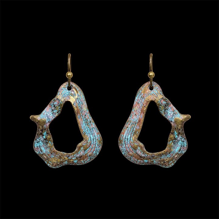 Wavy Patina Earrings