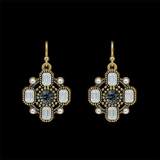 Antique Brass with Moonstone Rhinestones