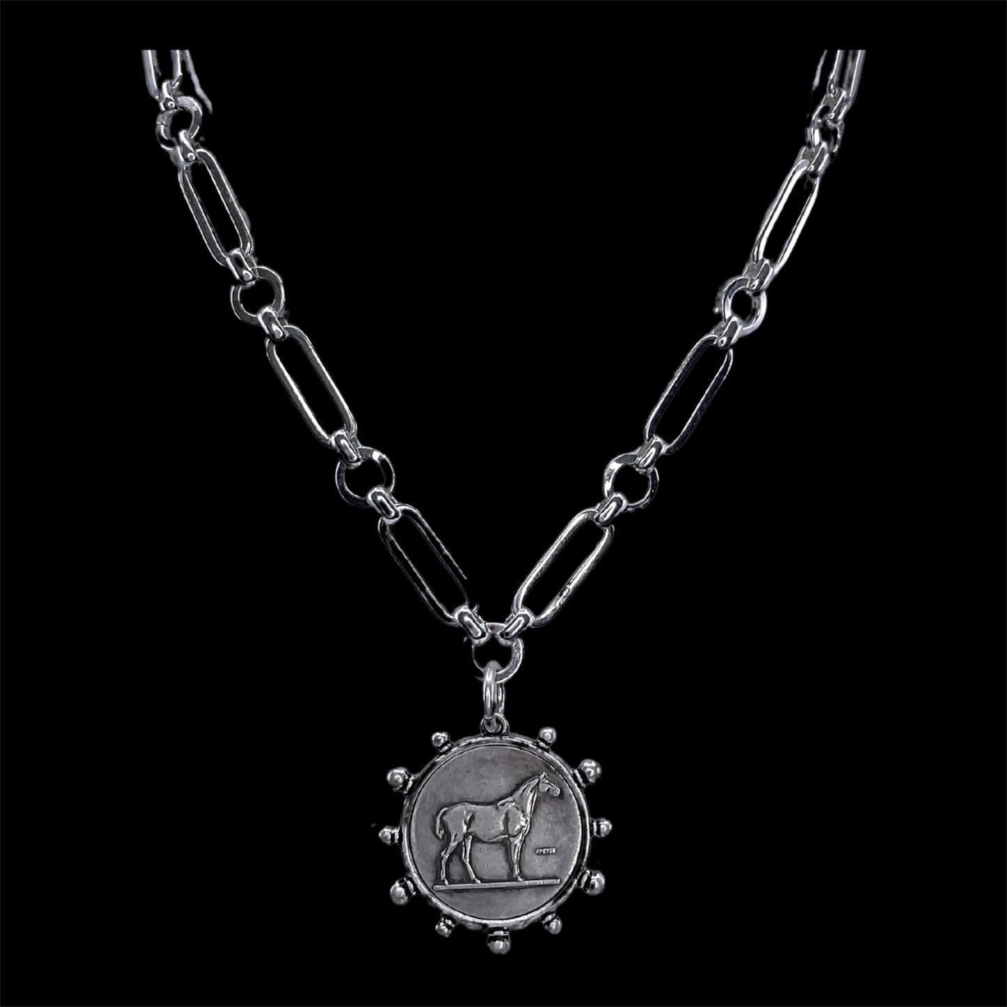 Sterling Plated Horse Coin