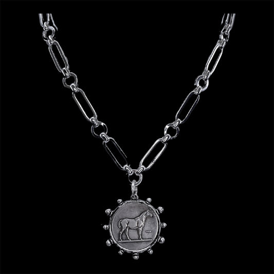 Sterling Plated Horse Coin