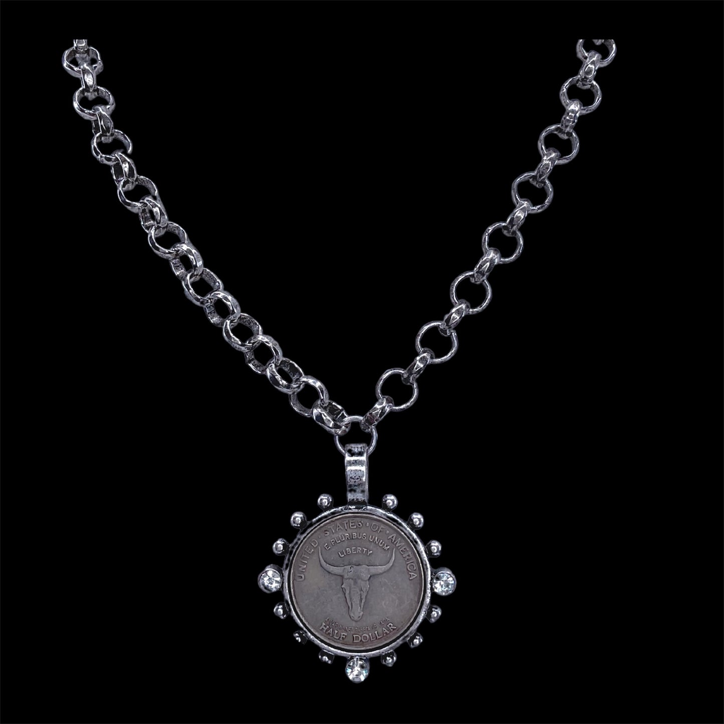 Longhorn Coin Necklace