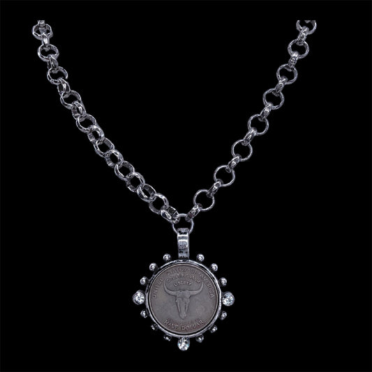 Longhorn Coin Necklace