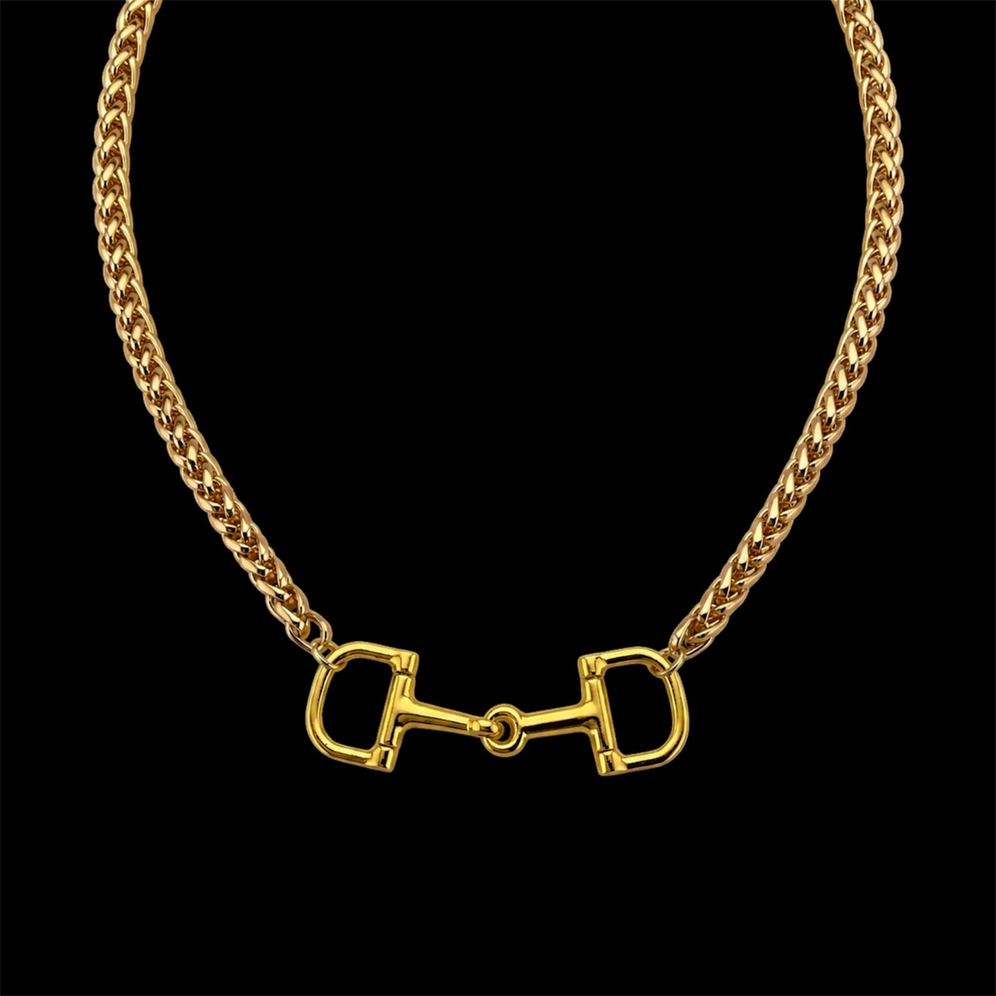 Vintage Gold Plated Chain with Vintage Gold Plated Horse-Bit
