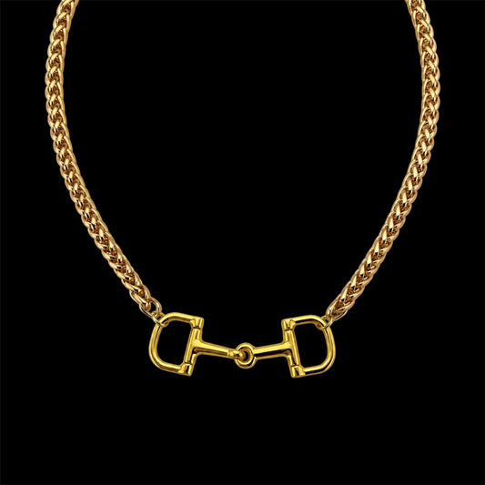Vintage Gold Plated Chain with Vintage Gold Plated Horse-Bit