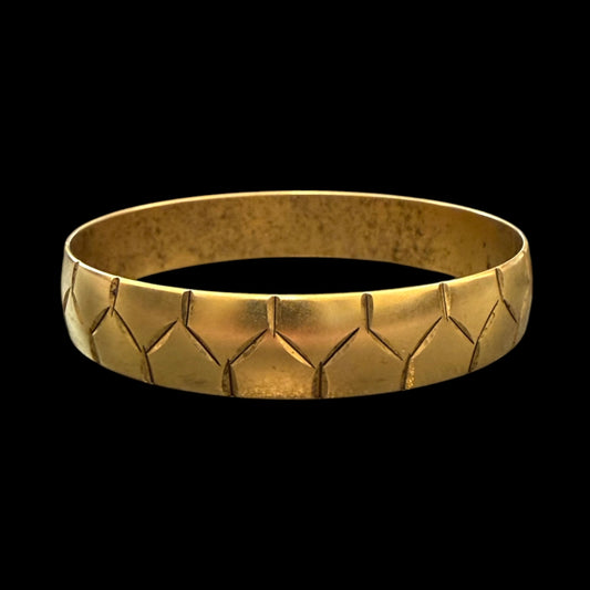 Vintage Reproduction Carved Gold Plated Bengal