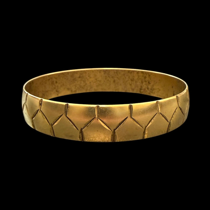 Vintage Reproduction Carved Gold Plated Bengal