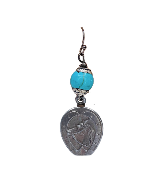 Vintage Horse Fob Earrings