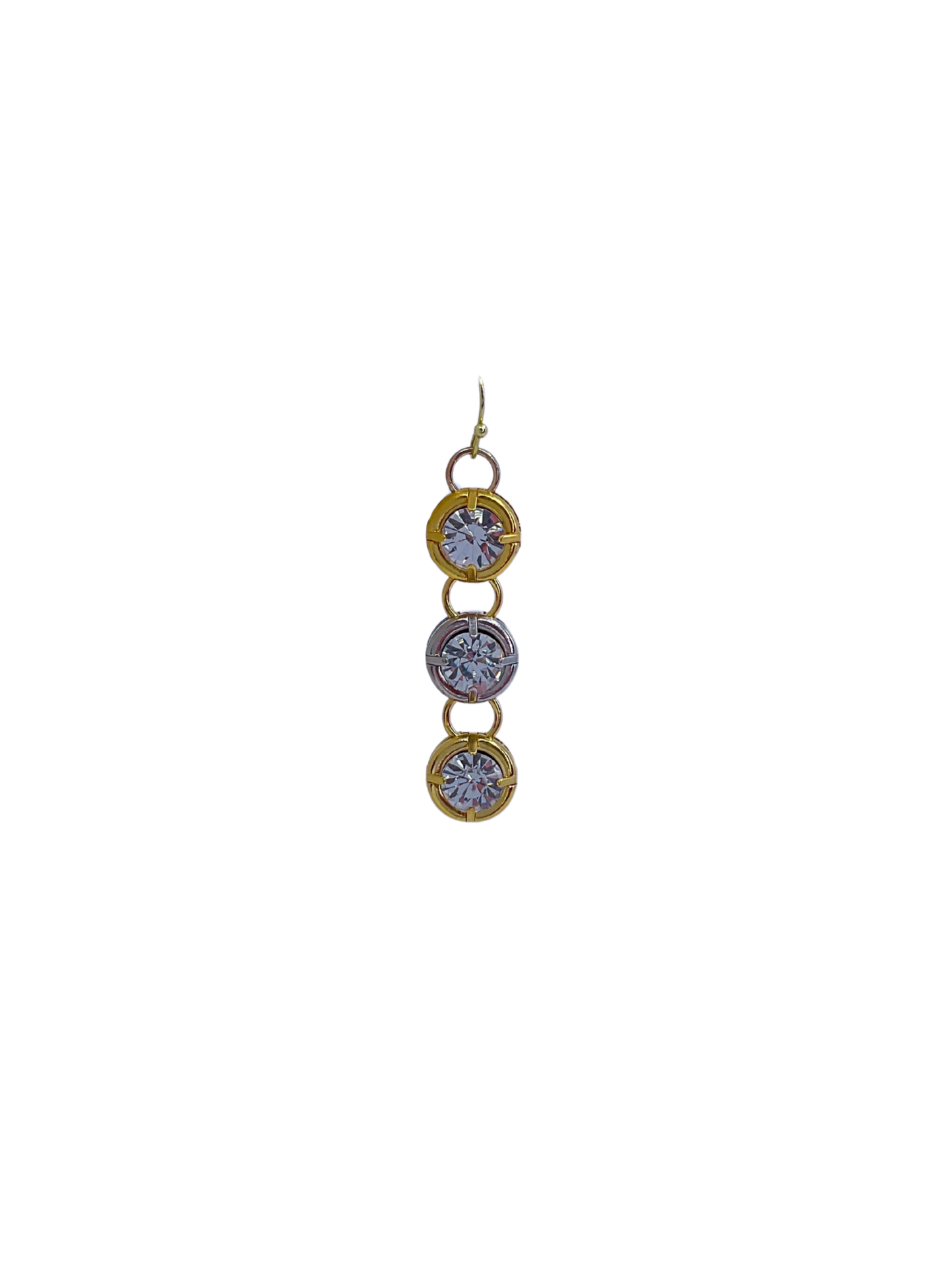 Reproduction Triple Swarovski Crystal Drop Earrings