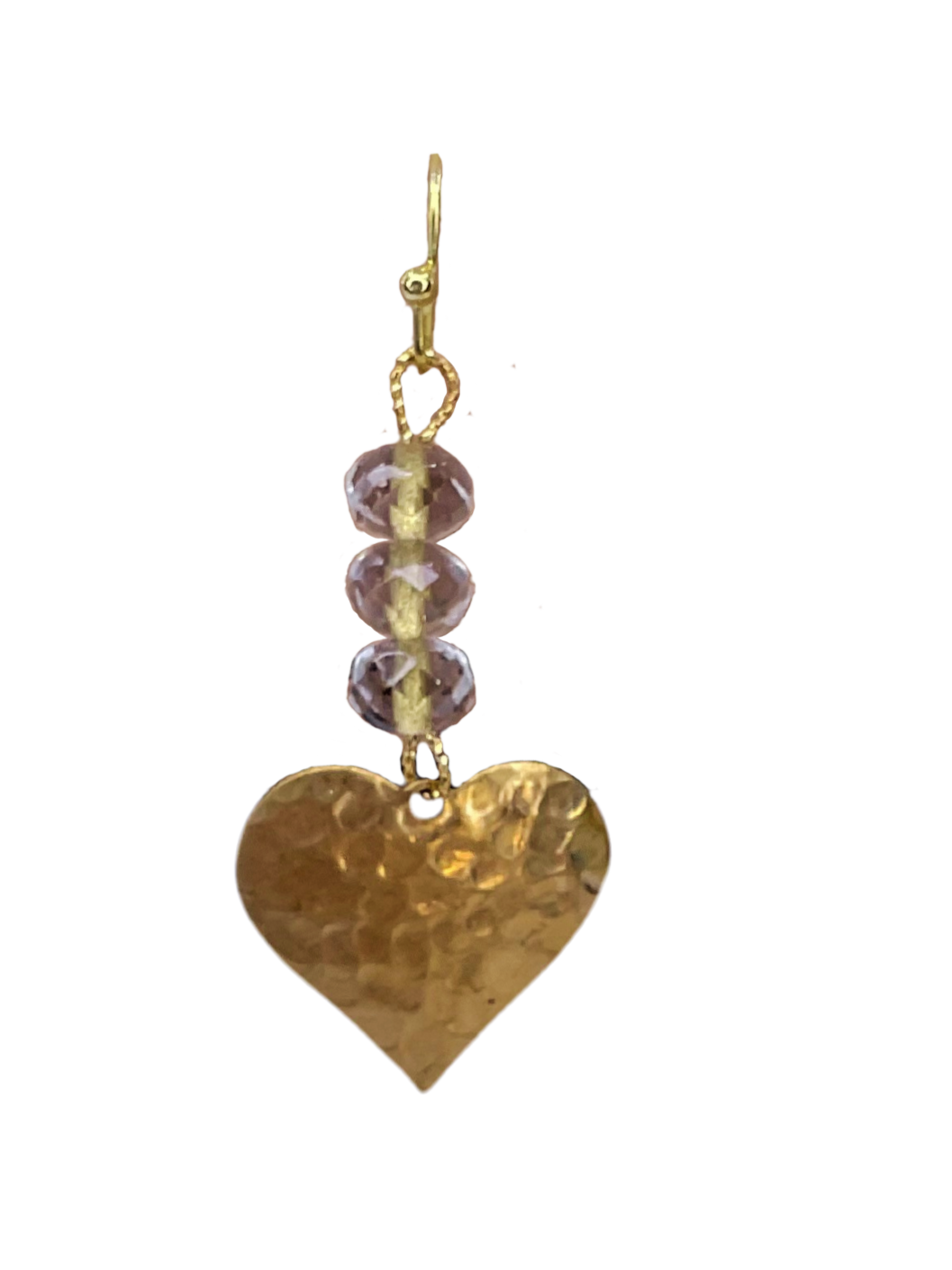 Vintage Hammered Heart Earrings