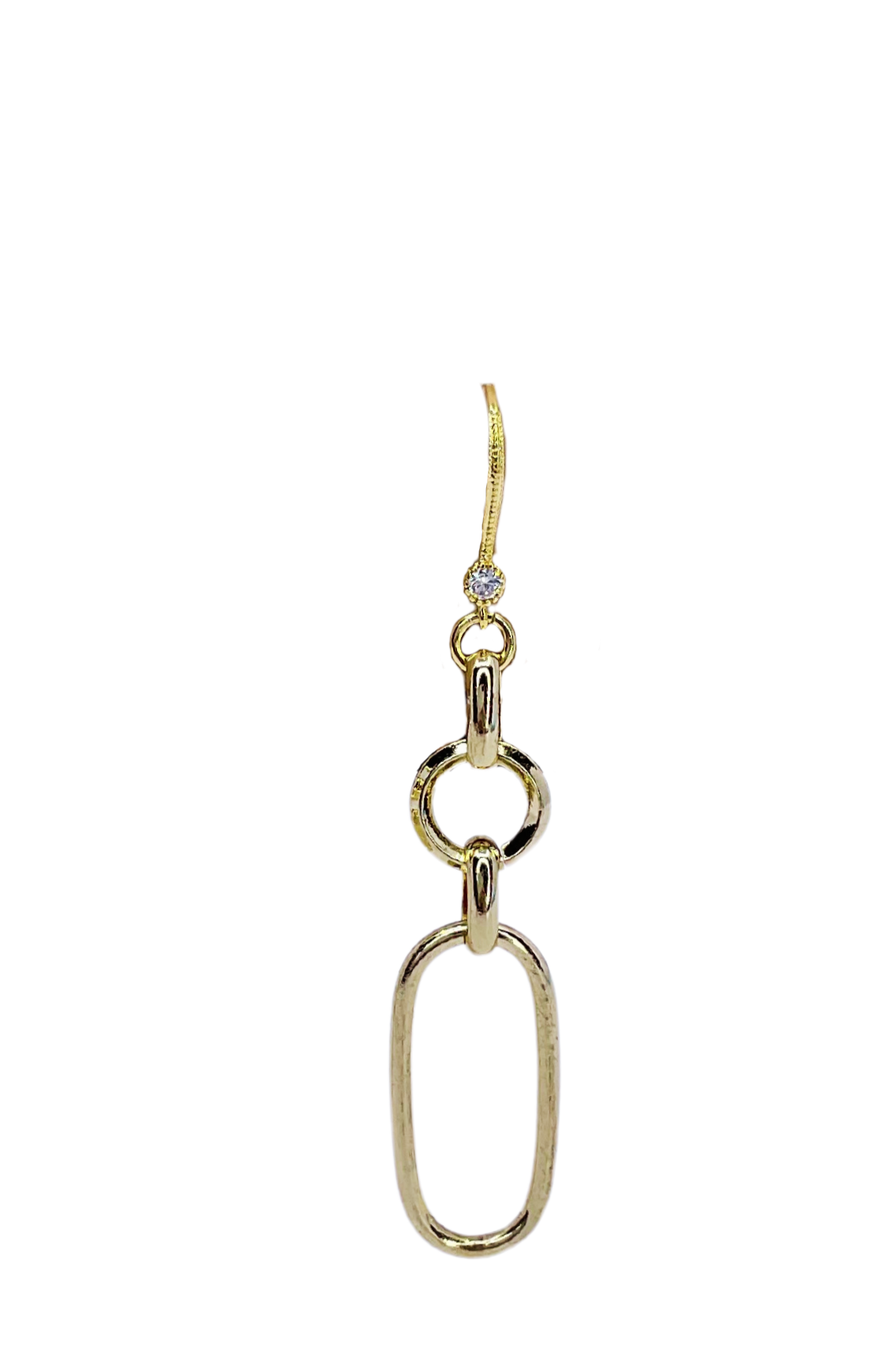 CZ Chain Drop Earrings