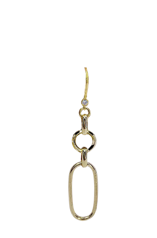 CZ Chain Drop Earrings