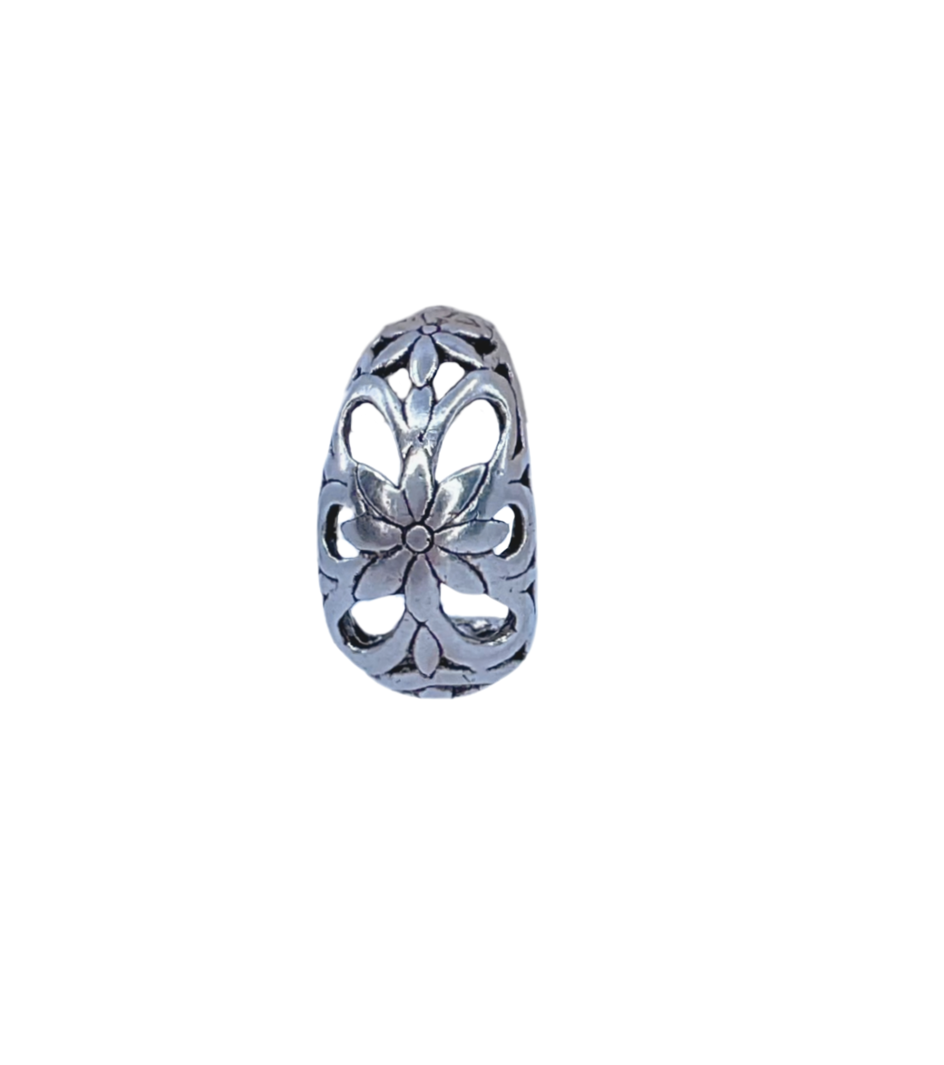 Sterling Plated Vintage Reproduction Flower Earrings