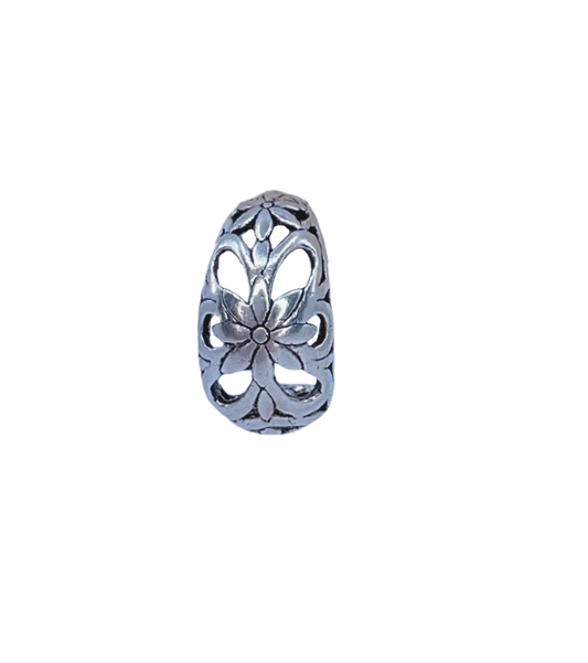 Sterling Plated Vintage Reproduction Flower Earrings