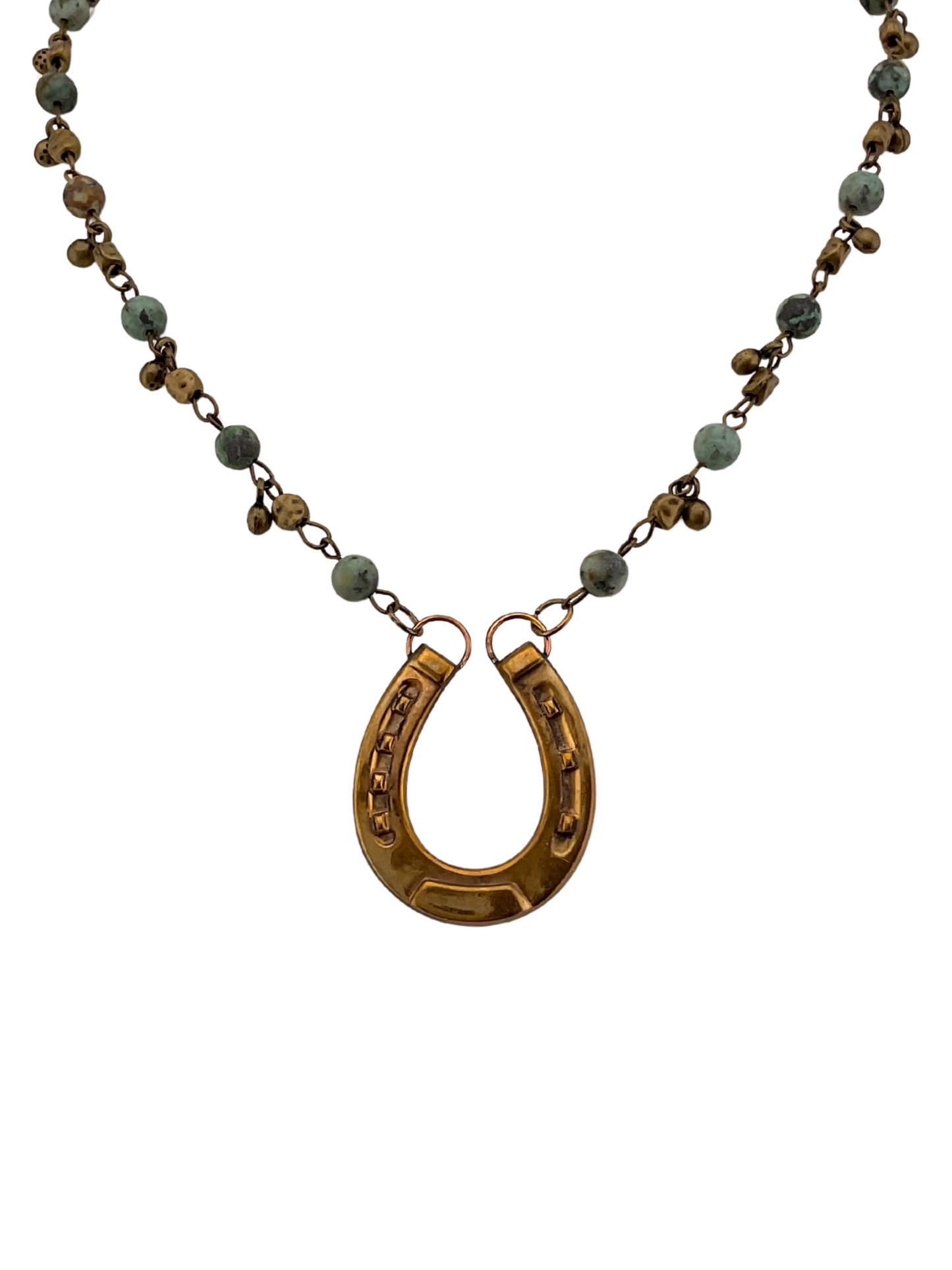 Vintage Rosary Chain with Small Gold plated Horse Shoe