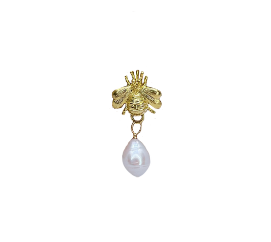 Bee and Pearl Earrings