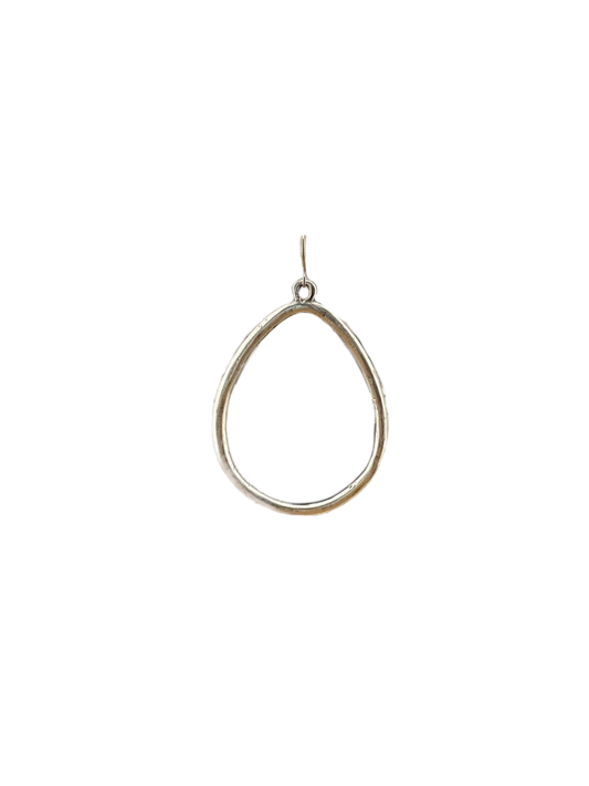 Sterling plated Repurposed teardrop earring