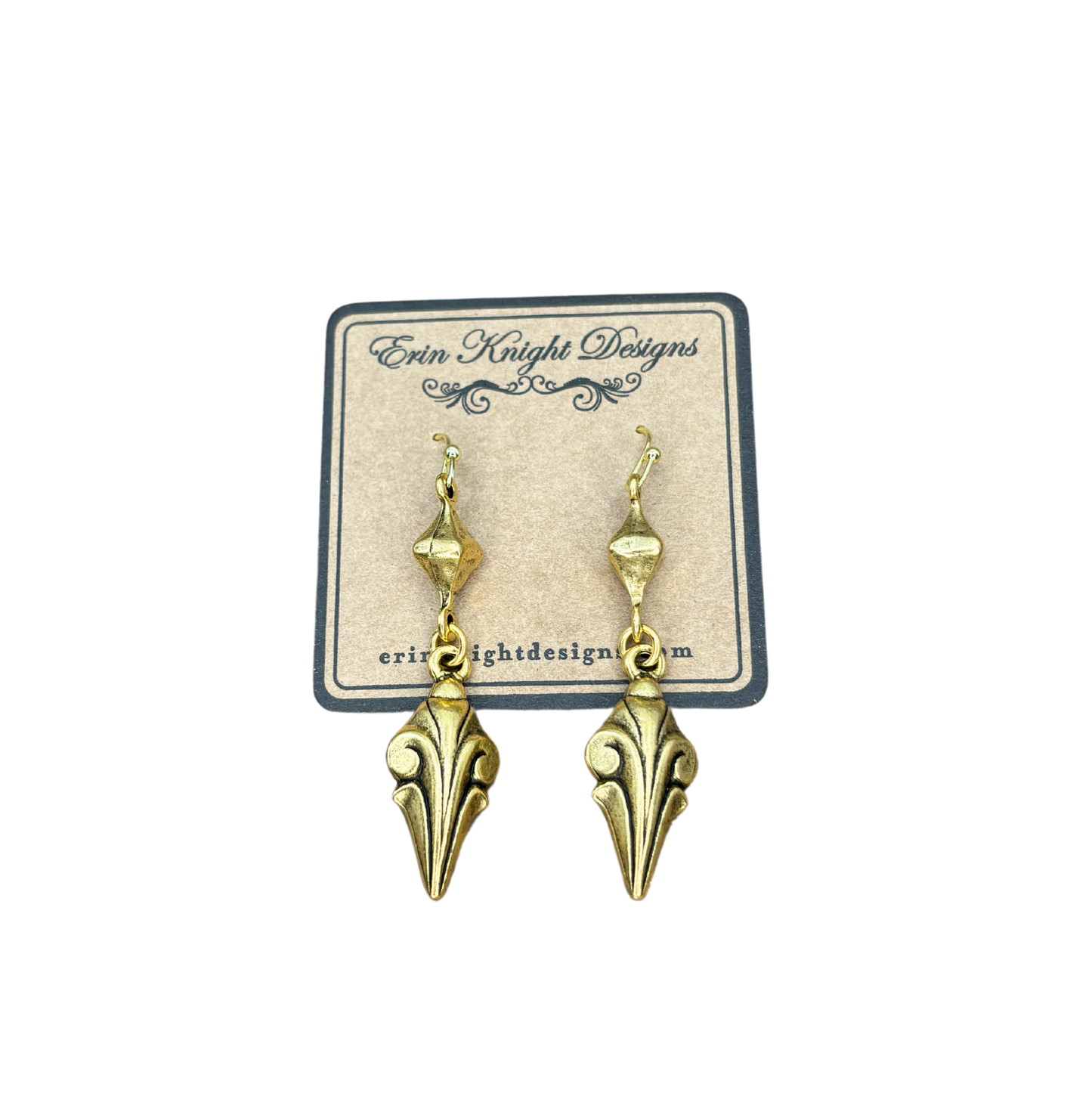 Vintage Reproduction Fleur de Lis Earrings