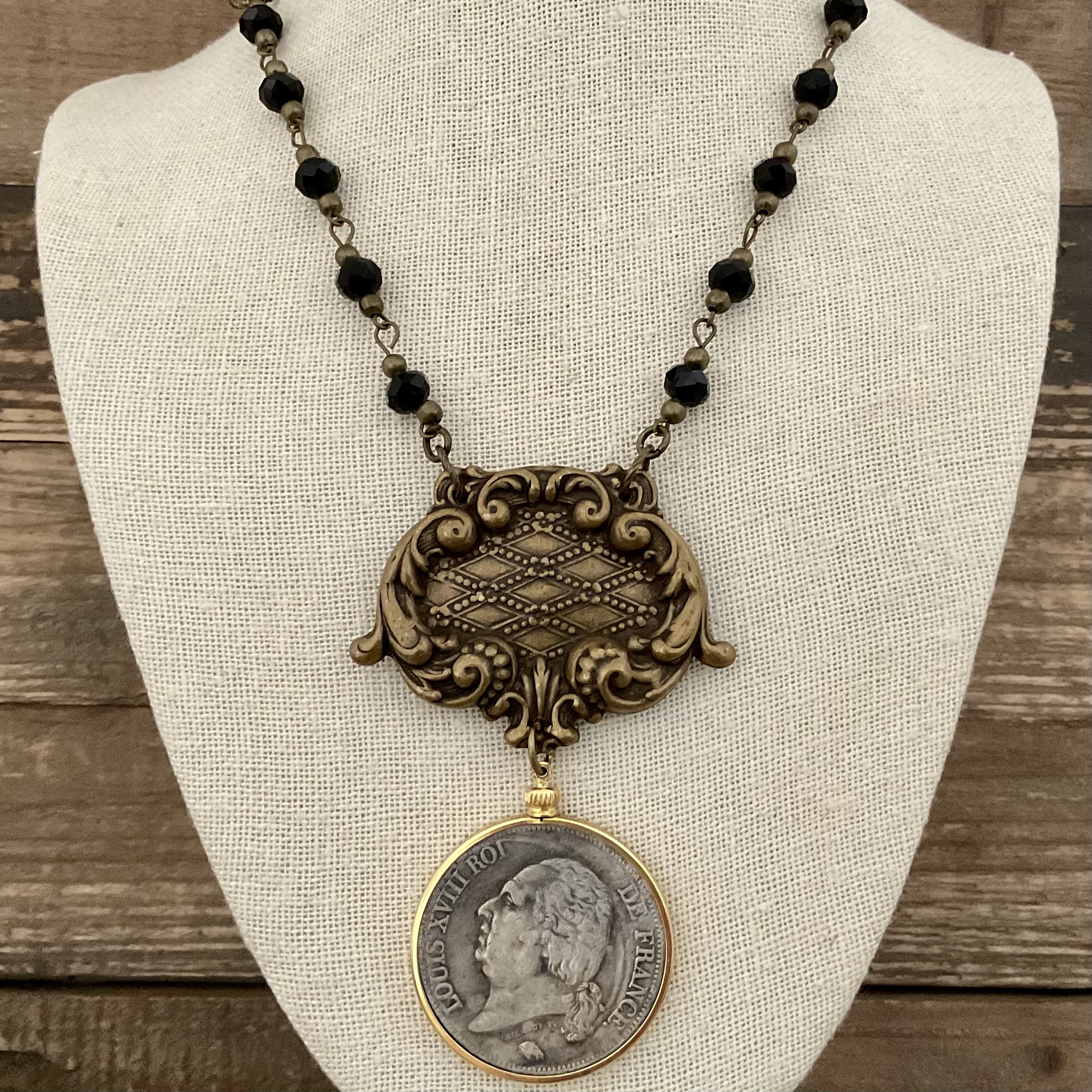 Vintage Chain with Vintage French Coin