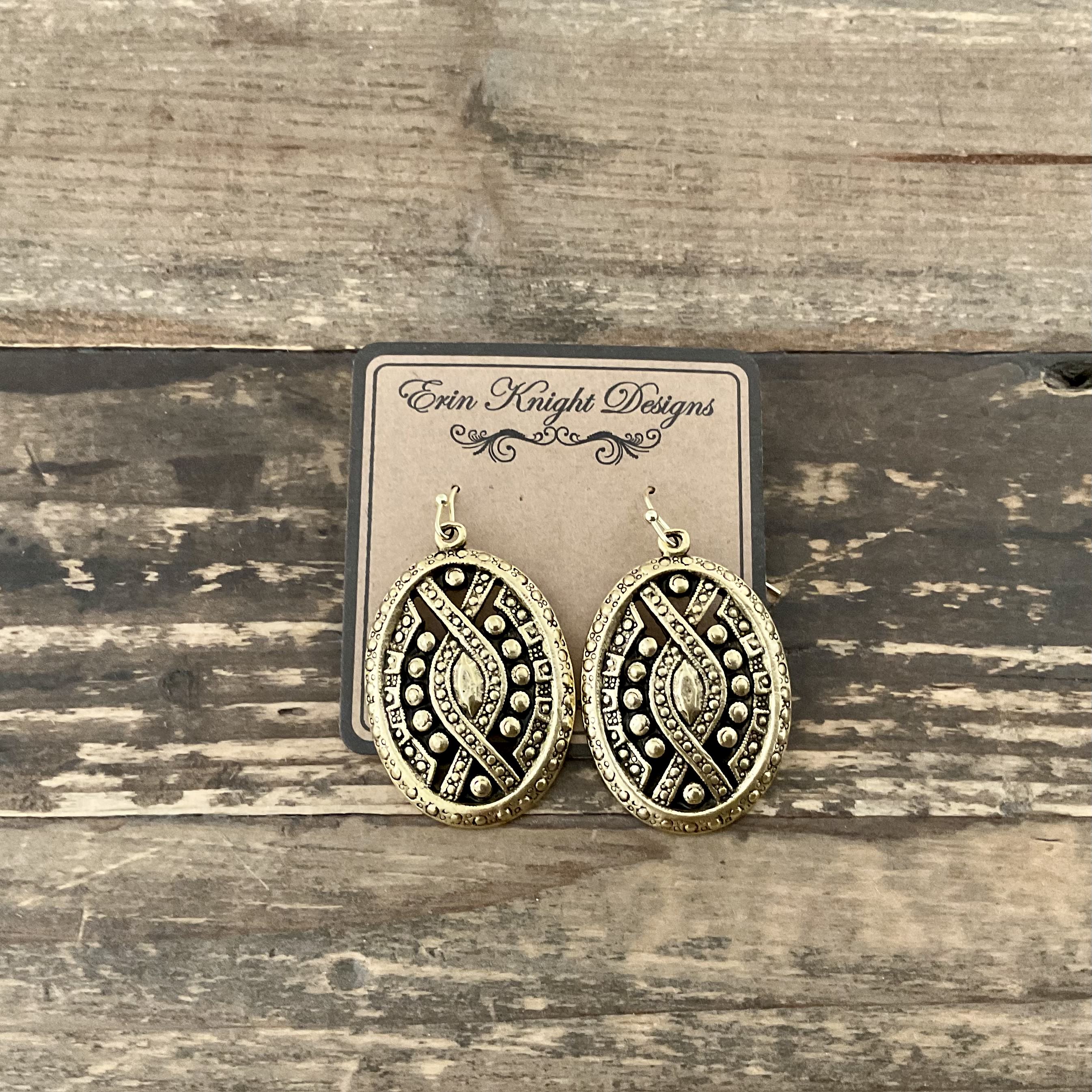 Gold Plated Vintage Reproduction Earrings