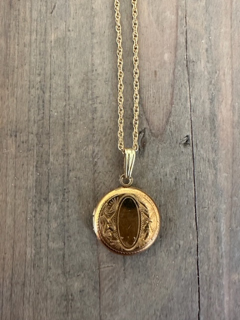 Vintage Gold Filled Locket Necklace