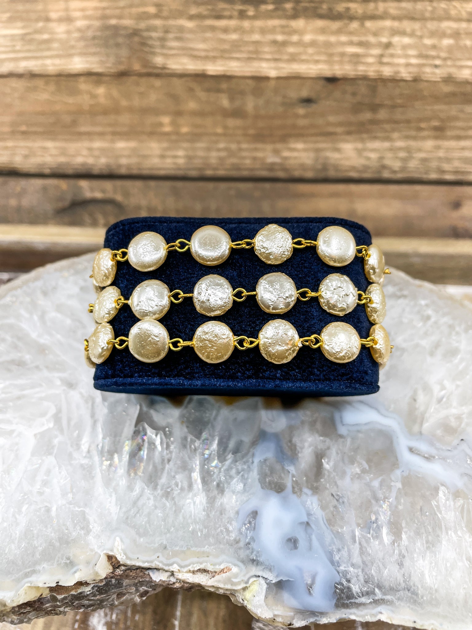 Vintage Pearls & Gold Clasp Bracelet