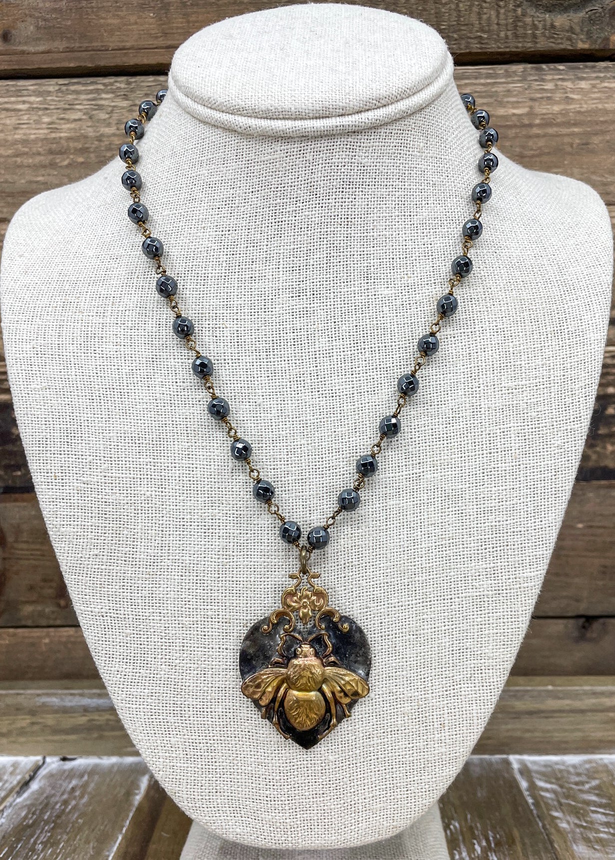 Artisan-Made Bee Pendant Necklace